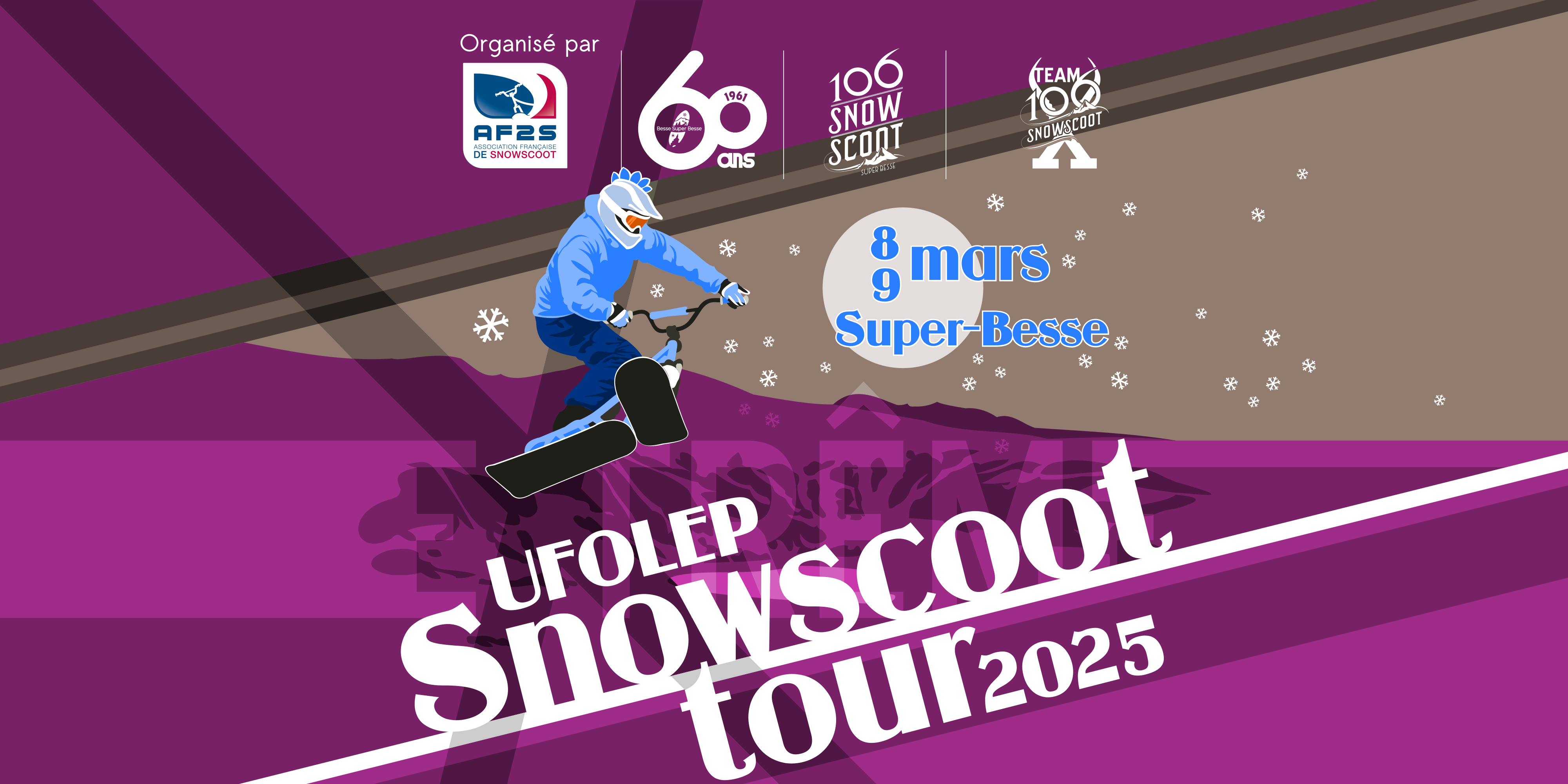 UFOLEP Snowscoot Tour 2025, les 8 & 9 mars à Super-Besse.